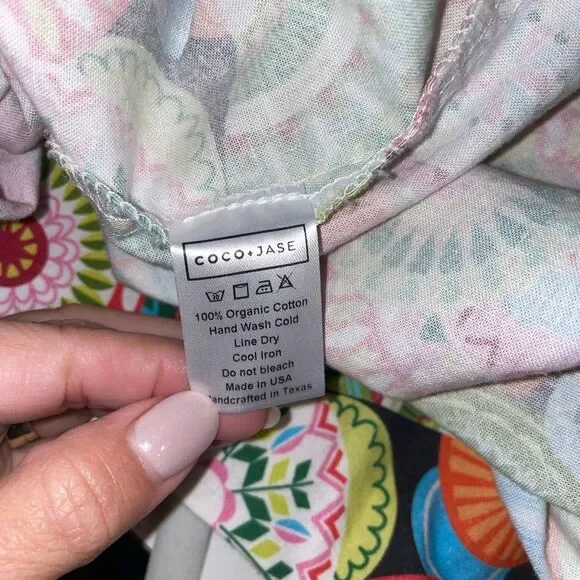 Coco Jase multicolor psychadelic blouse top boho sz 3XL floral abstract bright - Picture 7 of 7